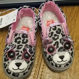 Jumparoos Toddler Girls' Leopard Slip on Sneakers